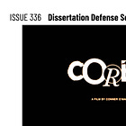 Issue #336: Dissertation Defense Scene Report