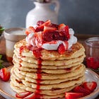 🍓 Strawberry Pancakes with Fresh Strawberry Sauce 
