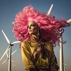 Earth Month AI Renewable Wind & Solar Fashion Show