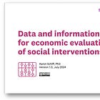 What data do we need for an economic evaluation of a social investment? Plan ahead to avoid disappointment! 