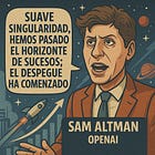 Suave Singularidad: "Hemos pasado el horizonte de sucesos, el despegue ha comenzado", Sam Altman 🚀 #Comic 007 #HowsOscar