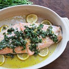 Baked Salmon with Salsa Verde 