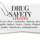 April 2025 Drug Safety: Lidocaine cream; new side effects for migraine drugs; antidepressants study; Pluvicto for prostate cancer; Imfinzi; Tymlos; vitamin B-12 quality; microplastics in teabags