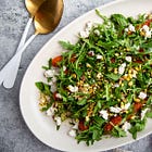 Spice Roasted Carrots with Arugula, Lime Vinaigrette & Goat Cheese 