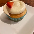 Gluten Free Fluffy Vanilla Cupcakes with Strawberries and Vanilla Buttercream