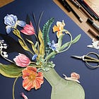 Golden Age Of Florals Artwork - Collage Process