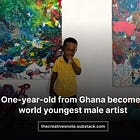 One-year-old from Ghana becomes world's youngest male artist