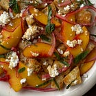 Peach & Yuzu Pickled Onion Panzanella