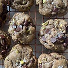 recipe! espresso, pistachio and chocolate chip cookies