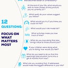 12 Questions: Focus on What Matters Most