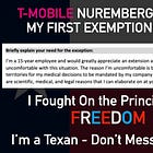 T-MOBILE NUREMBERG TRIALS: MY FIRST EXEMPTION FORM