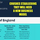Bank of England CRUSHES stablecoins with TOUGH proposed regulations!