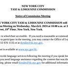 ✋ NYC TLC To Hold In-Person Voting Meeting At 10AM, This Wednesday
