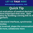 Quick Tip: Build a strong link between clinical evaluation and risk management