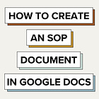 How to Create an SOP Document in Google Docs 📋