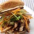 Bánh Mì-Inspired Chicken Burgers With Quick Pickled Vegetables and Vietnamese Salad
