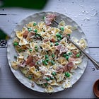 Creamy Pasta with Peas and Prosciutto