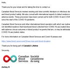 Canadian Blood Services hemorrhaging logic