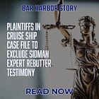 Plaintiffs in Cruise Ship Case File To Exclude Sidman Expert Rebutter Testimony