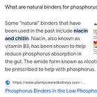 Lower phosphorus food choices.
