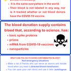 Contamination of the blood supply with COVID vaccines is the most important issue right now