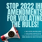 1st Action: Very Important - Please Share! Stop The 2022 IHR Amendments For Violating The Rules! Stop The First IHR Amendments From 2022 (they go live WHA77 May 27-June 1, 2024 if not proven illegal)