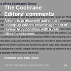 The Cochrane Editors’ comments