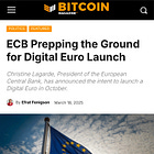 New "Digital Euro" Articles - on ZeroHedge & Bitcoin Magazine