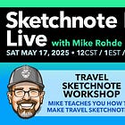 May Sketchnote Lab Live: How to Make Travel Sketchnotes (for all subscribers)