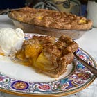 Mango Peach Pie with Ginger Streusel