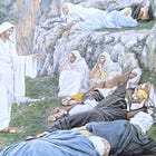 Why did Christ and his Apostles withdraw before feeding the five thousand?