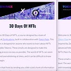 30 Days of NFTs & NFT Tech courses