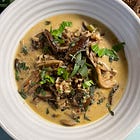 A Riffable Sunday Soup with Wild Rice and Mushrooms