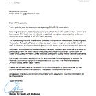 Email to the Premier of South Australia, Minister for Health & Wellbeing, and Chief Public Health Officer - 08/02/2024