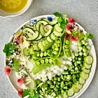 Green chopped salad & whipped tofu