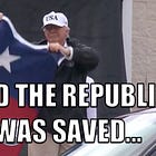 Grifter Hat Salesman And Stilettoed Wife Swing Through Texas For Backslapping Orgy, Towel Off With Lone Star Flag
