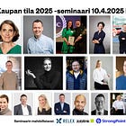 Kaupan tila 2025 seminaarissa 10.4.2025 erikoiskaupan kiinnostavimmat puhujat