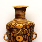 Chinese Relics | Whirlpool-Patterned Painted Pottery Bottle with Pointed Bottom