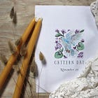Soon the evergreen Laurel alone is green, / When Catherine Crownes all learned menne.