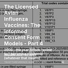 The Licensed Avian Influenza Vaccines: The Informed Consent Form Models - Part 4
