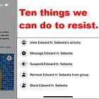 Censorship, Ten things we can do to resist. 