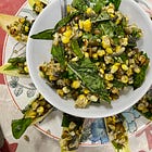 Corn huitlacoche salad (v, gf)