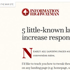 Lesson 46: Considerations for navigation and search on landing pages