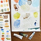 How swatching and mixing colours informs artwork