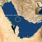 Reports Of GPS/AIS Disruption Near Ras Al Zour, Saudi Arabia