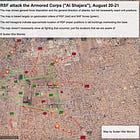 Map: RSF's attack on the Armored Corps headquarters, August 20-21
