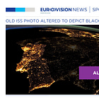 Old ISS photo altered to depict blackouts in Spain