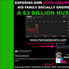 EXPOSED: How Vivek Ramaswamy & His Family Socially Engineered A $3 BILLION Hustle 