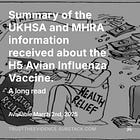 Summary of the UKHSA and MHRA information received about the H5 Avian Influenza Vaccine.