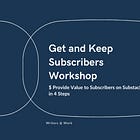Provide Value on Substack